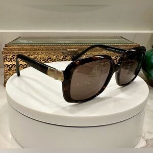 Emporio Armani Oversized Rx Tortoiseshell-Patterned Sunglass Frames - EUC